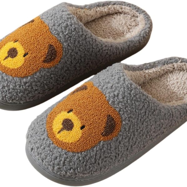 Unisex Home Slippers: Flexible and Comfortable, Soft and Plush, Ideal for Bedroom Wear; Warm Winter Design with Non-Slip Sole, Cute Animal Pattern, Retro Memory Foam Style, Indoor/Outdoor Use